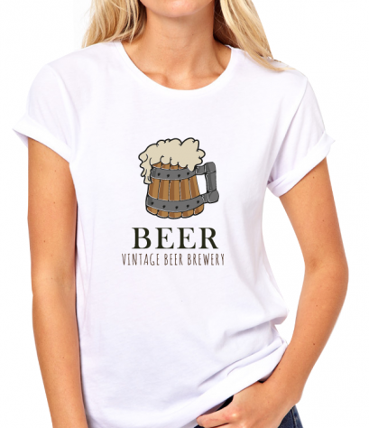 เสื้อคอกลม Beer vintage beer brewery
